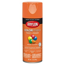 6-Pack of 12 oz Krylon K05532007 Pumpkin Orange COLORmaxx Paint & Primer Spray Paint, Gloss