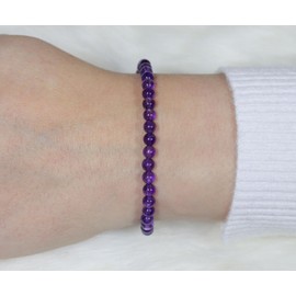 Echtes Karneol Edelstein Armband mit 4mm Perlen - verschiedene Längen - Heilstein Schutzstein Talisman Glücksbringer Geschenk (Karneol, 18CM)