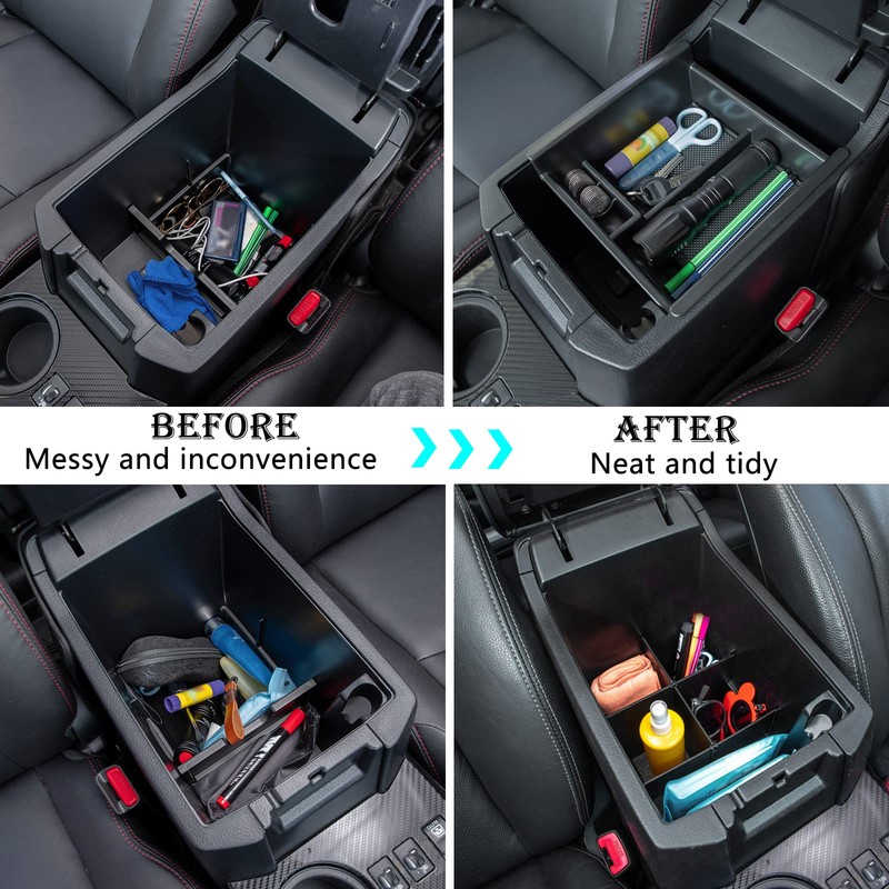 JDMCAR Center Console Organizer Set Compatible with 2010-2024 Toyota 4Runner