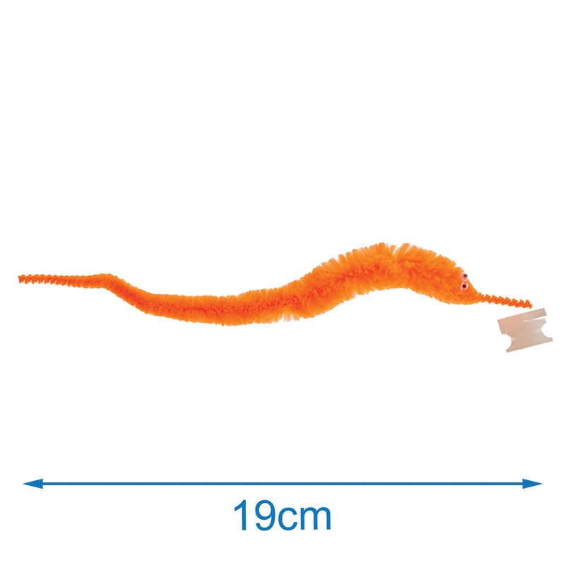 Baker Ross FN151 Fuzzy Spiral Worms - Pack of 5,