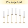 Hewory Gold Tall Hurricane Candlestick Holders: 6Pcs Brass Taper Candle