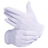 PremiumMM White Gloves, Anti-slip, Set of 10, For Formal Ceremonies,