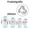 GIONAR Wooden Dowel Centring Tips Set, 6 mm, 8 mm,