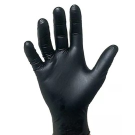 Skintx MECHANICS Glove, 5-mil THICK, SKINTX BLACK Nitrile, Powder-Free, Size M
