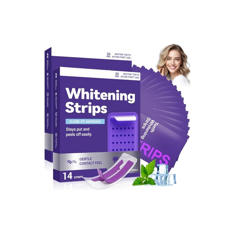 Tiras Blanqueadoras de Dientes, Whitening Strips, Bandas Dentales Blanqueadoras, Blanqueador