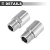 Motoforti Universal Bicycle Pedal Extender Adapter, Silver Tone, 1 Pair