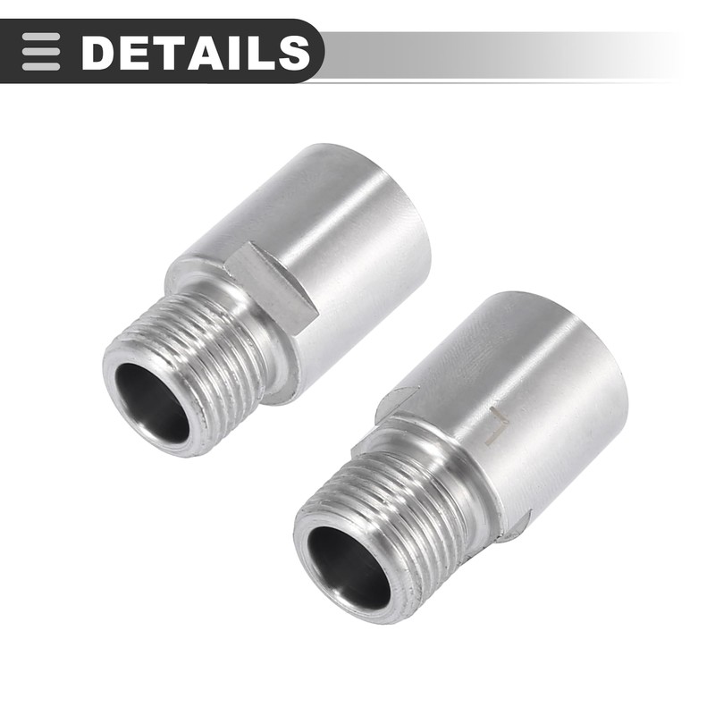 Motoforti Universal Bicycle Pedal Extender Adapter, Silver Tone, 1 Pair