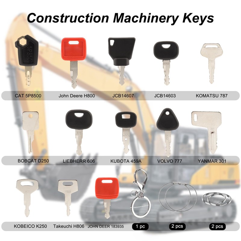 Professional Equipment Keys Set – 18PCS Industrial-Grade Universal Machine Keys,