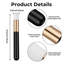 Lash Shampoo Brush, 10 Pcs Reusable Washable Lash Brushes for Cleansing Lightweight Portable Lashes Cleaning Brush Black Travel Nose Cleaning Tool for Facial Cleansing