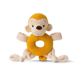 WWF 00620 Mago the Monkey Gripping Ring, Cute Plush Gripping Ring, Approx. 15 cm Large, Wonderfully Soft and Cuddly, Hand Wash Possible