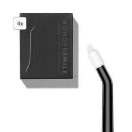 Wondersmile Orthodontic Nozzle - Replacement Nozzles for Waterflow Oral Irrigator - SmoothFlow Technology for Optimal Dental & Gum Care (Black, Pack of 4)