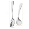 Veemoon 1set Adaptive Utensils for Elderly Ergonomic Stainless Steel Angled