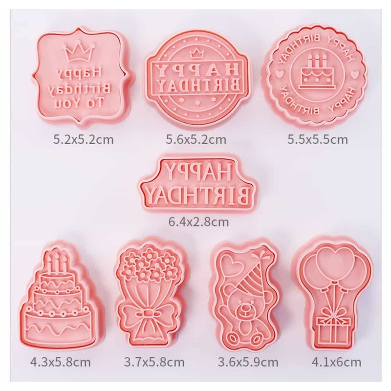 Eidoct 8PCS Cookie Cutters Shapes Baking Set Moulds Cookie Cutters