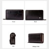 PORRASSO Cartera Hombre Billetera Cuero Larga Cartera Tarjetero Monederos Bolso
