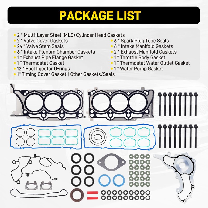 YEHERIT 3.6 Head Gasket Set with Bolts Compatible with Jeep