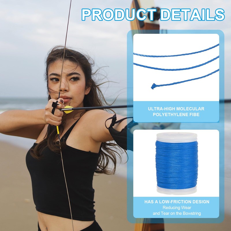 sourcing map Archery Recurve Bow String Serving Thread 120 Yard