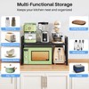 Expandable Microwave Stand Countertop, 2-Tier Adjustable Microwave Oven Rack with