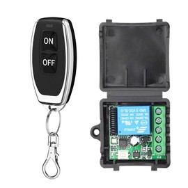Gebildet 433MHz Universal Remote Control Switch Wireless DC 5-30V 1 Channel Relay Receiver Module RF Transmitter Momentary Toggle Latch for Gate Open Door LED Pump Car (Transmitter 2 Buttons+1