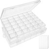 Timotech Paquete de 2 Cajas Organizadoras de Plástico, Transparente de