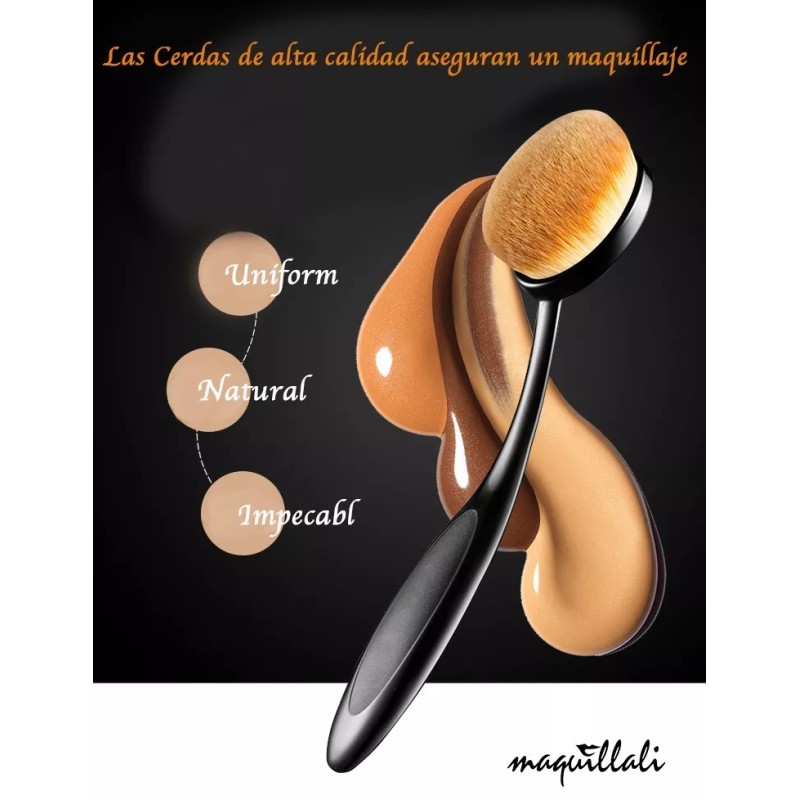 Maquillali 10 Brochas Oval Multifunciones Alta Calidad Envió Gratis