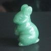 HLbshi Cute Hand Carved Gemstone Crystal Rabbit Bunny Figurine Animal