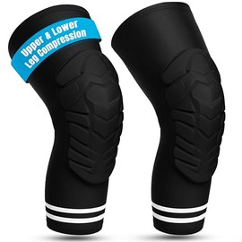 Dirt Defence Basketball Knee Pads - 2Pcs Medium Size Padded Knee Compression Sleeve for Legs - EVA Shock-Absorbing Support for Sports Training and Rec