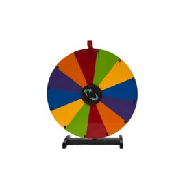 Hooomyai 24 Inch Tabletop Prize Spinning Wheel with Insertable 12 Slots Stable Base Stand Dry Erase Spin Wheel for Prizes Carnival with Dry Markers and Eraser for Game Trade Show