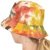 C.C Sombrero unisex 100% algodón plegable reversible teñido anudado, Mostaza/Salvia,