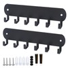 AIVORO Pack of 2 Key Rack with 6 Hooks, Aluminium