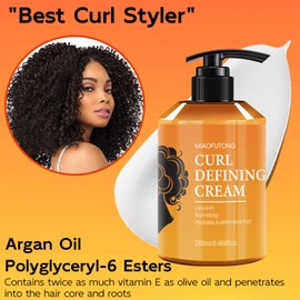 FSSPLJHYJ Curl Cream Lockenpflege Volumen,Marokkanische Curl Defining Creme,Glättende Curling Creme Detangles,Definierende Crème,Curly Hair Conditioner Lockenpflege für Naturlocken 280ML