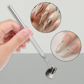 LIQWEI 4Pcs Clay Texture Tools, Spider Gel for Nails, Liner Brush for Nails Gel Dotting Tool Nail Art Air Dry Clay Tool, Sculpting Pottery Carving Tools Nail Art Line Painting Wire Drawing Pen