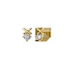 Gold&Deer 14K Goldfield Cross Point Cubic Earrings White Gold /