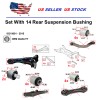 2MPLASTIC Rear Control Lateral Trans Arm Bushing Set 14 Bushing