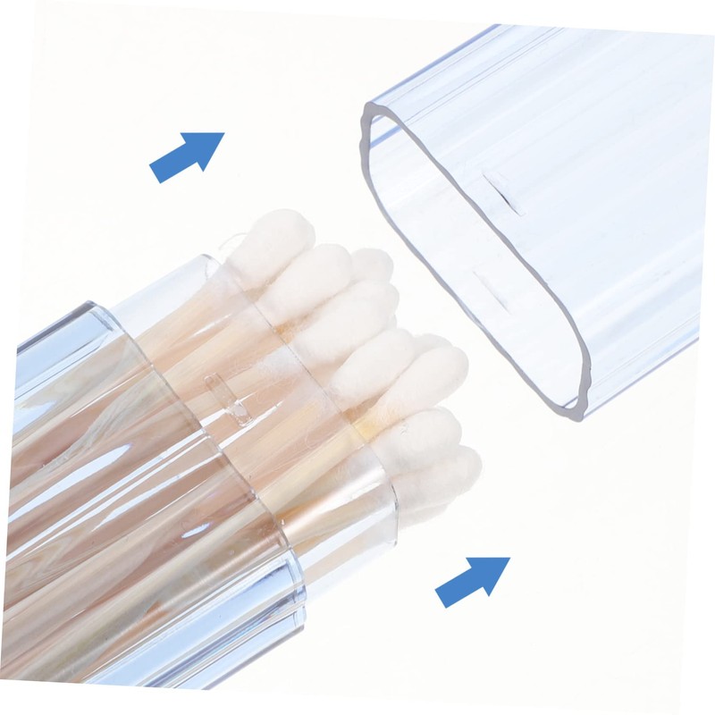 KONTONTY 4pcs Cotton Swabs Holder Storage Box Portable Organiser for