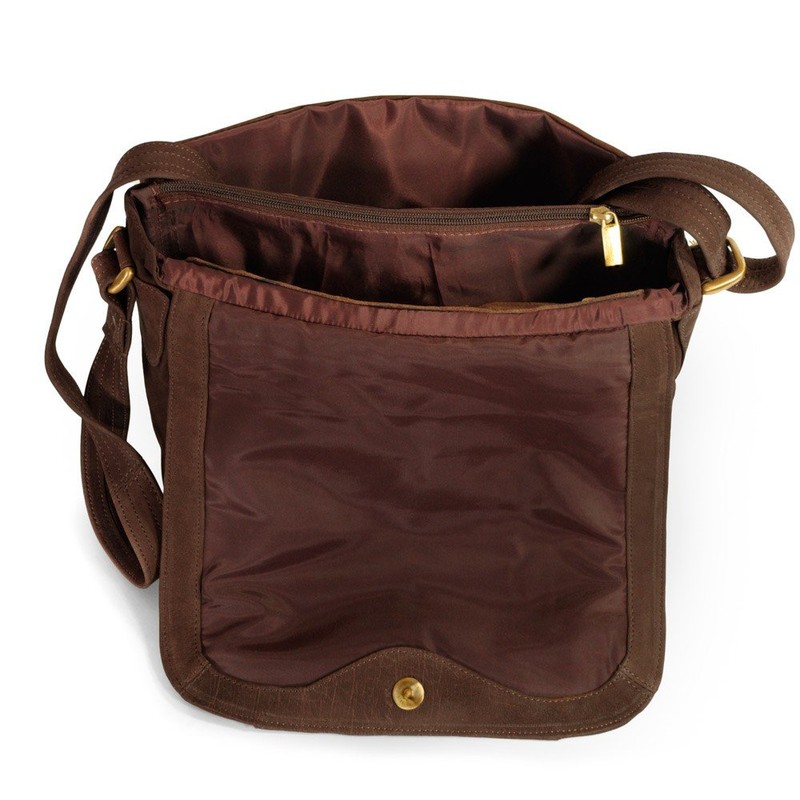 Hamosons 577 Ladies Retro Genuine Leather Handbag Medium Shoulder Bag