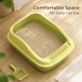 Small Cat Litter Box for Kittens – Semi-Closed Pet Toilet with Anti-Splash Design for Indoor Home Use