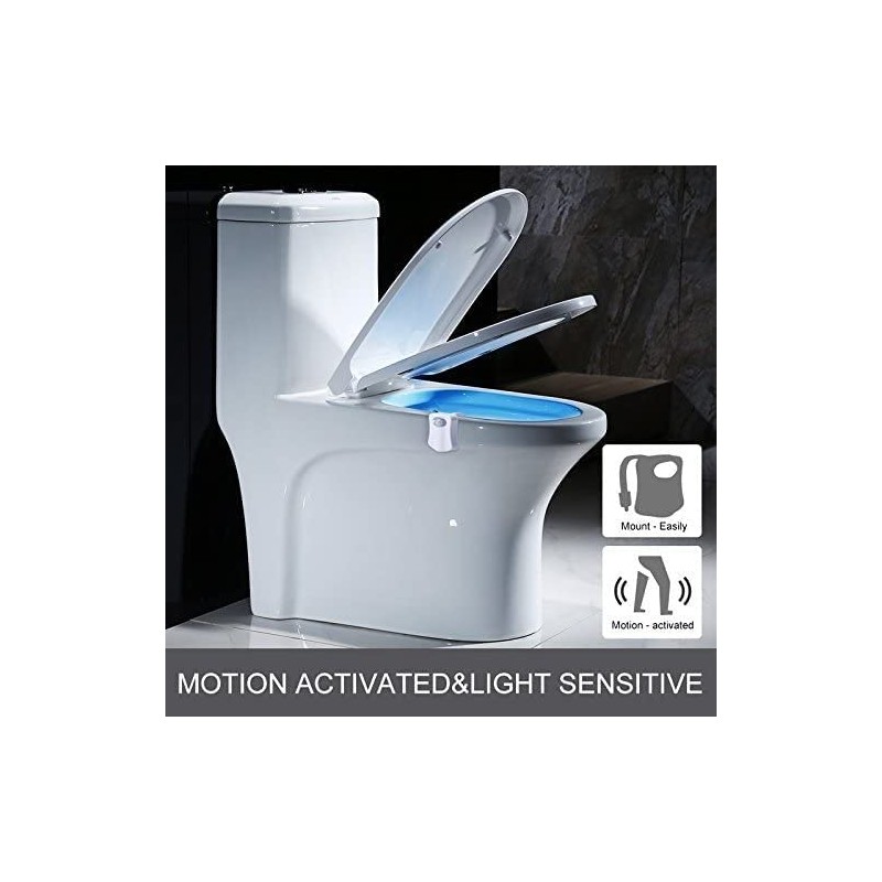 zalati Toilet Night Light 8-Color Motion Sensor Activated LED Lamp