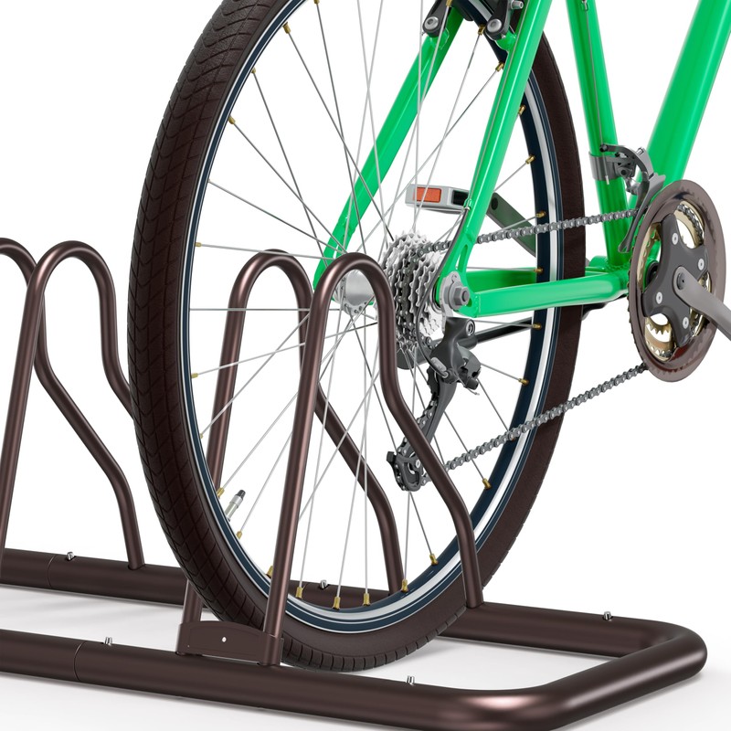 SIMPLE HOUSEWARE 5 Bike Bicycle Floor Parking Adjustable Storage Stand,