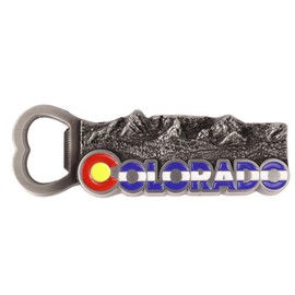 Colorado Metal Sculpted Bottle Opener Magnet, 4 x 1.5 Inches