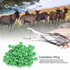 100Pcs Rubber Elastic Sheep Cow Pig Castration Pliers Rings Veterinary