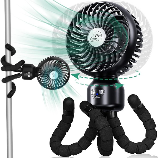 Portable Fan, Rechargeable, Small Fan, Mini USB Fan, 4-Way Design,