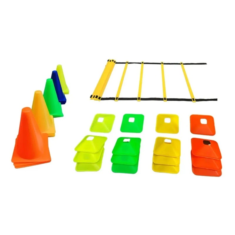 Kit De 10 Conos + 10 Platos + 1 Escalera