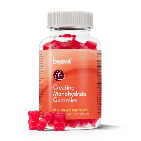 Creatine Gummy Bears - 30 Servings - 3000 mg - Vegan Creatine Monohydrate Gummies for Muscle Building and Endurance - No Charging Phase - No Bloating - Low Sugar