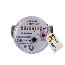ZÄHLER plattform Water Meter 2024 Water Clock Made in Germany Qn 1.5 BL 80 mm 3/4 Inch