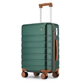 Hulsin Carry on Luggage Suitcase, 22x14x9 Airline Approved 20 Inch Hardside Carry-on Luggage with Spinner Wheels, Hard Shell Luggage with TSA Lock, Hard Case Small Travel Suitcase (Green, 20-Inch)