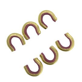 Southland Archery Supply String Nocking Points Bowstring Brass Nock Point - Made in USA - for Recurve or Compound Bows - 6/Pack (Purple Long Cam for 20-22 Strand String)