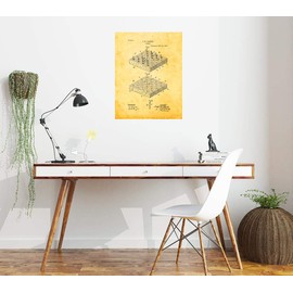 Puzzle Game Patent Print Golden Look (11" x 14") M14413