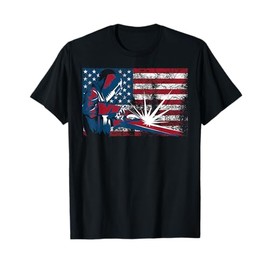 Welder American Flag | Cute Lit Operator Funny US Gift T-Shirt