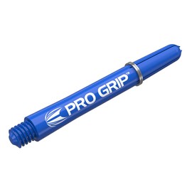 TARGET Darts Pro Grip Shafts – Set of 9 | Blue, Medium (48mm) | Dart Stems, Professional Darts Accessories, 2BA Shaft Multipack with Rings