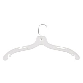 NAHANCO 1405 Plastic Dress Hanger, Jumbo Weight, 17", White (Pack of 100)